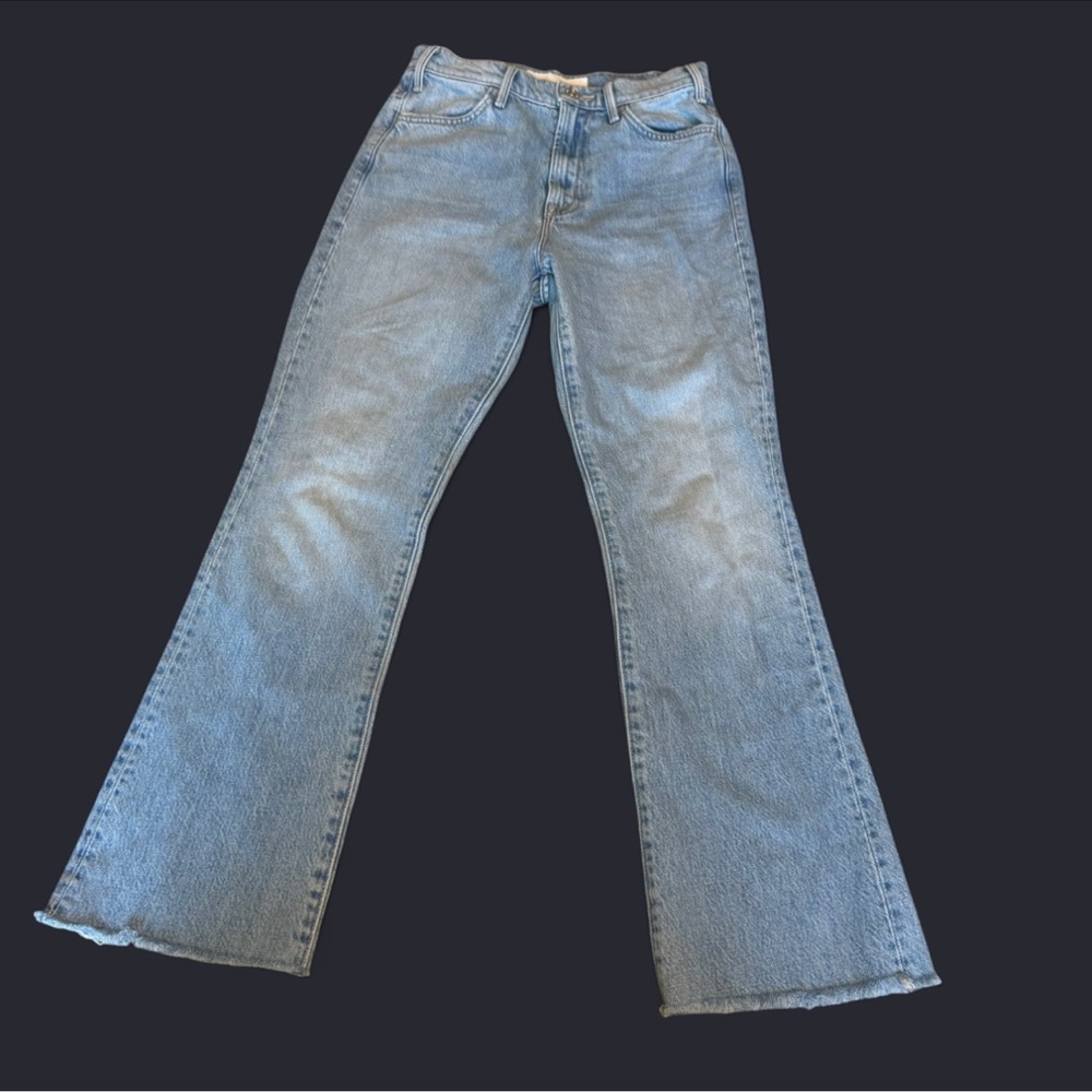 MOTHER Light Blue Flare Jeans the hustler ankle style size 24
